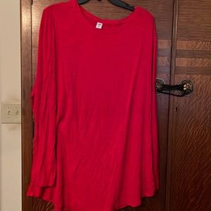 Old Navy Red Long Sleeve T-shirt